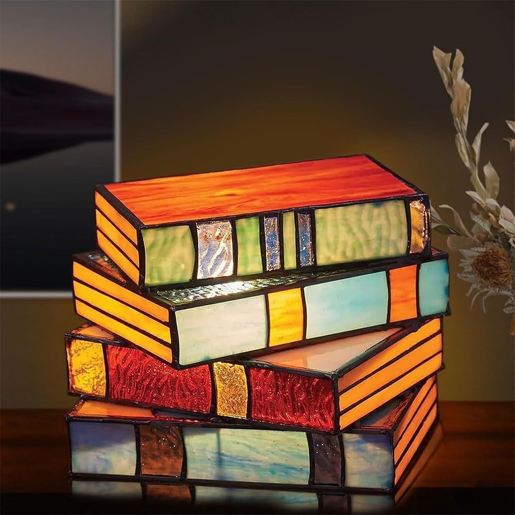 Colorful Book Stack Lamp