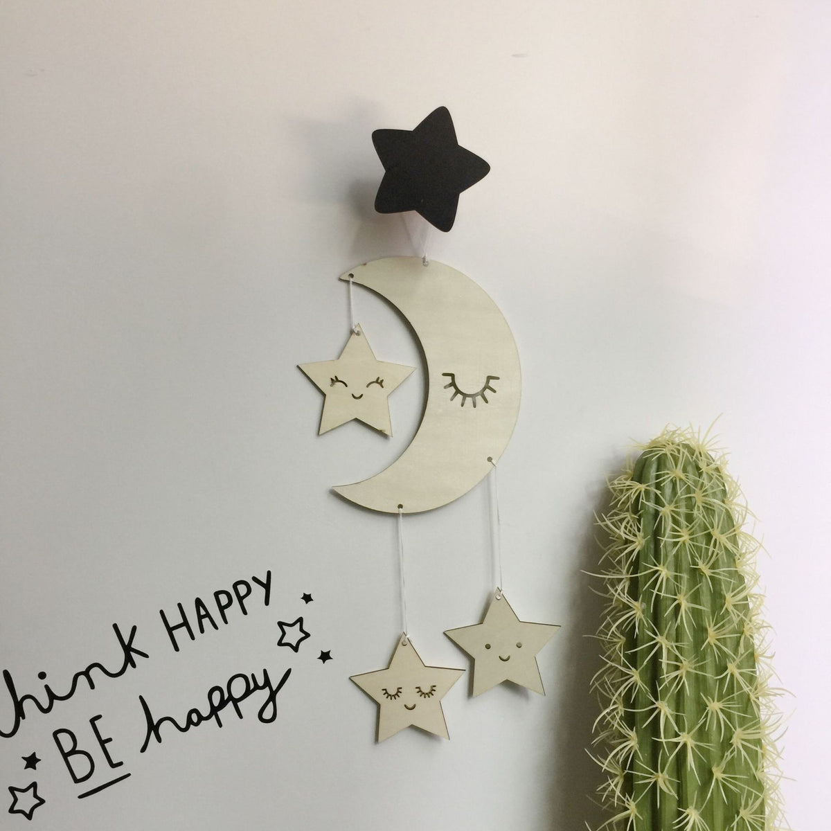 Nordic Home Decor Eyelash Moon Creative Pendant