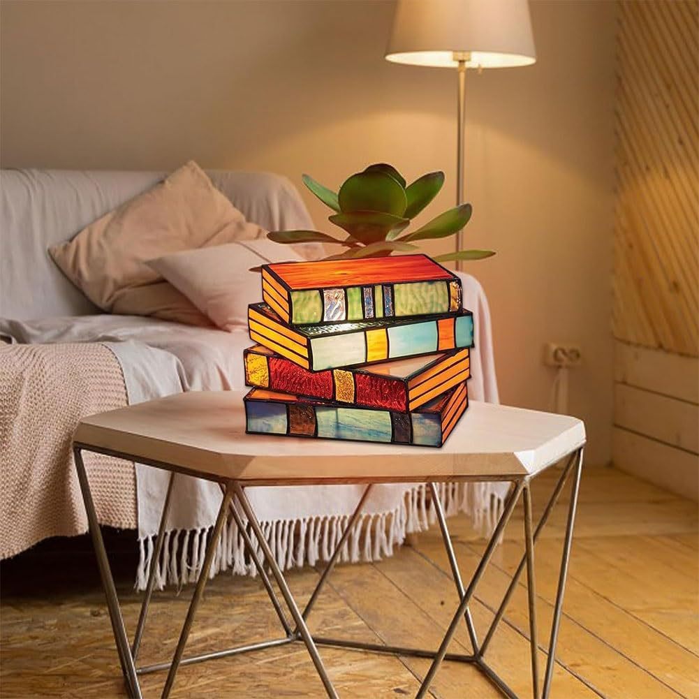 Colorful Book Stack Lamp