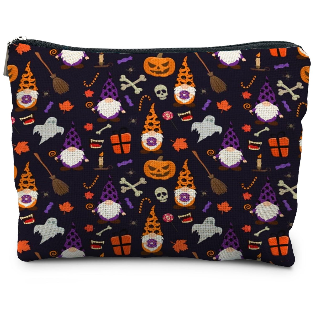 RYYCDOI Halloween Makeup Bag Halloween Gifts for Women Her Girlfriend Happy Halloween Pattern Cosmetic Bags for Women Dark Academia Makeup Pouch Horror Makeup Bag