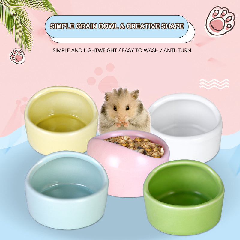Ceramic Windproof Snack Bowl for Small Pets