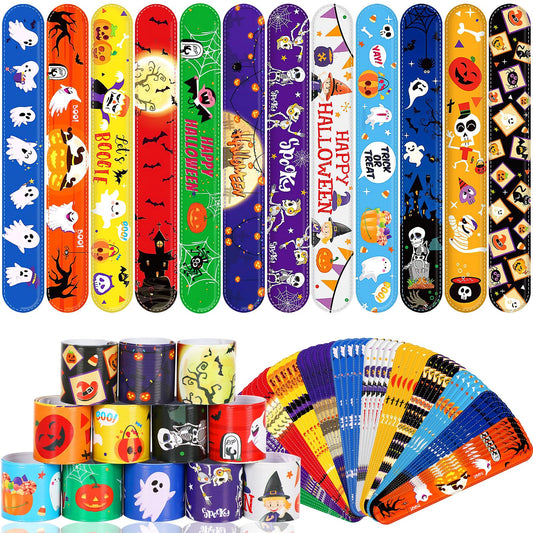 56‑Pack Halloween Slap Bracelets