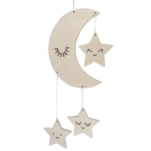 Nordic Home Decor Eyelash Moon Creative Pendant