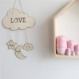 Nordic Home Decor Eyelash Moon Creative Pendant