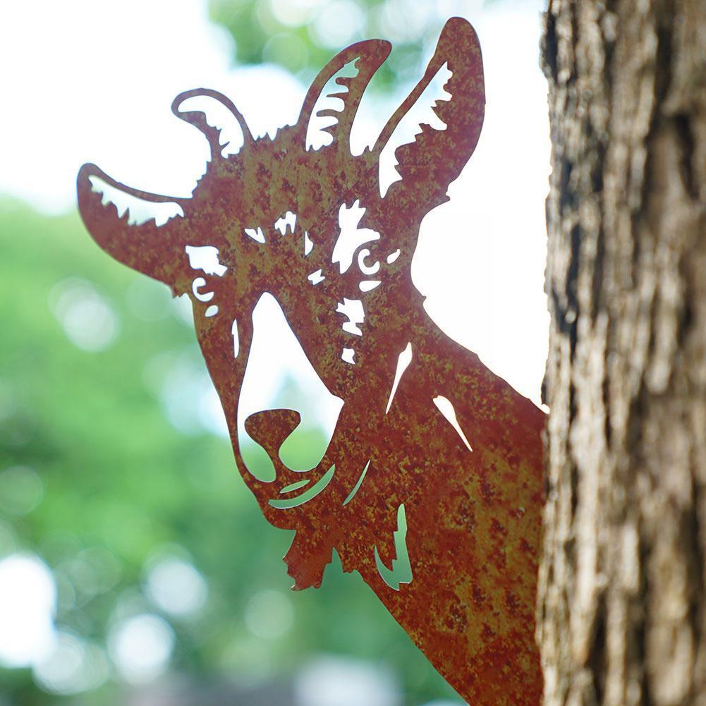 Iron Goat Garden Sculpture