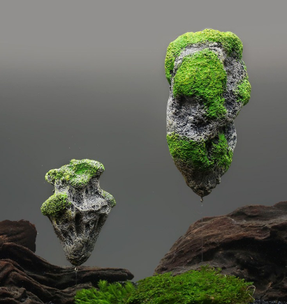 Ethereal Floating Stone Aquarium Accent (Avatar Style)