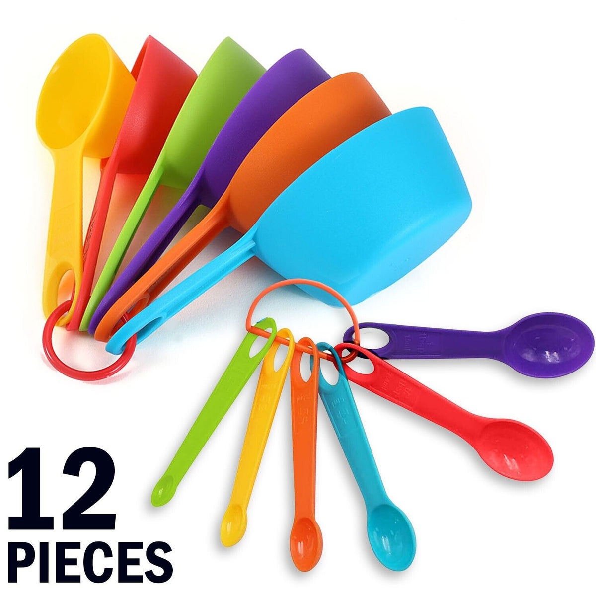 12-Piece Colorful Kitchen Measuring Set