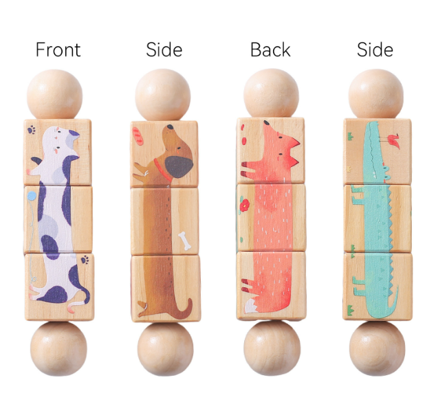 Toddler's Musical Wooden Animal Toy
