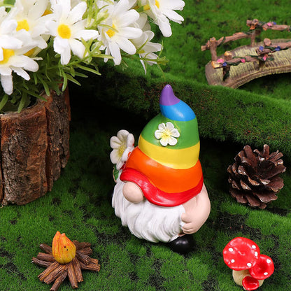 Colorful Garden Gnome Resin Statue