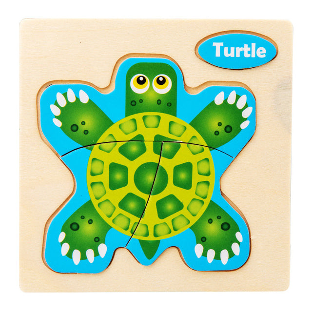Eco-Friendly Wooden Animal & Vehicle Puzzle