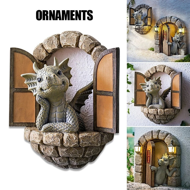 Charming Dragon Dinosaur Garden Figurine