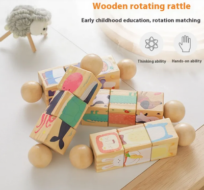 Toddler's Musical Wooden Animal Toy