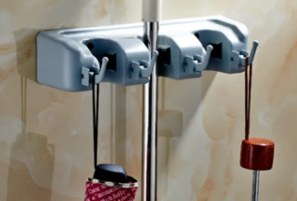 Versatile Plastic Mop & Broom Holder