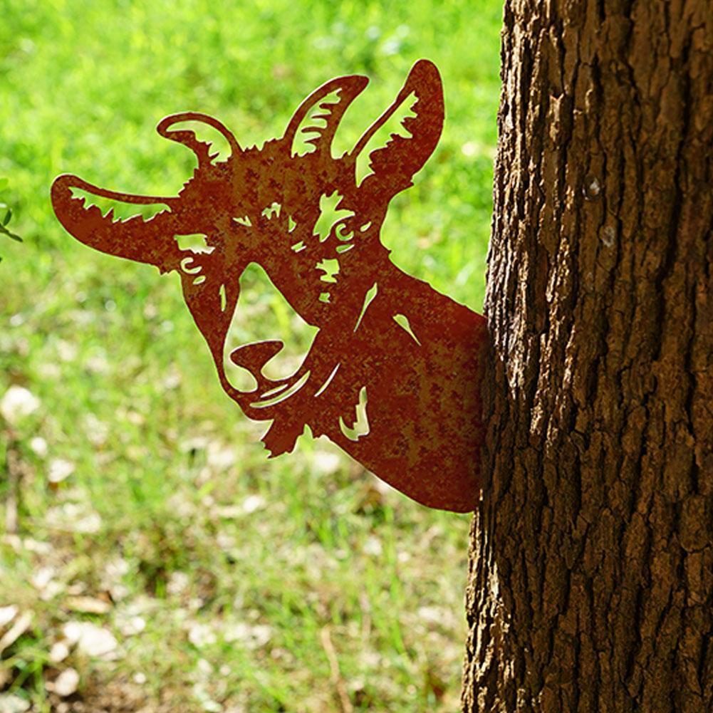 Iron Goat Garden Sculpture