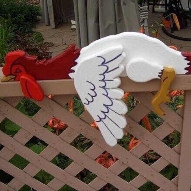 Funny Resting Rooster Garden Ornament for Home Decor