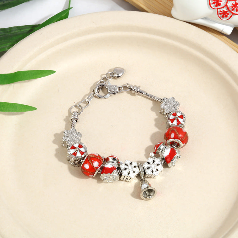 Holiday Snowflake & Bells Kids' Bracelet