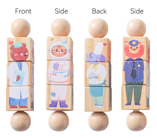 Toddler's Musical Wooden Animal Toy