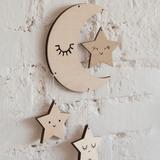 Nordic Home Decor Eyelash Moon Creative Pendant