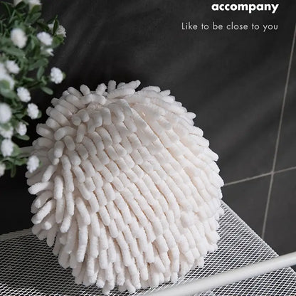 Chic Chenille Hand Towel with Hook