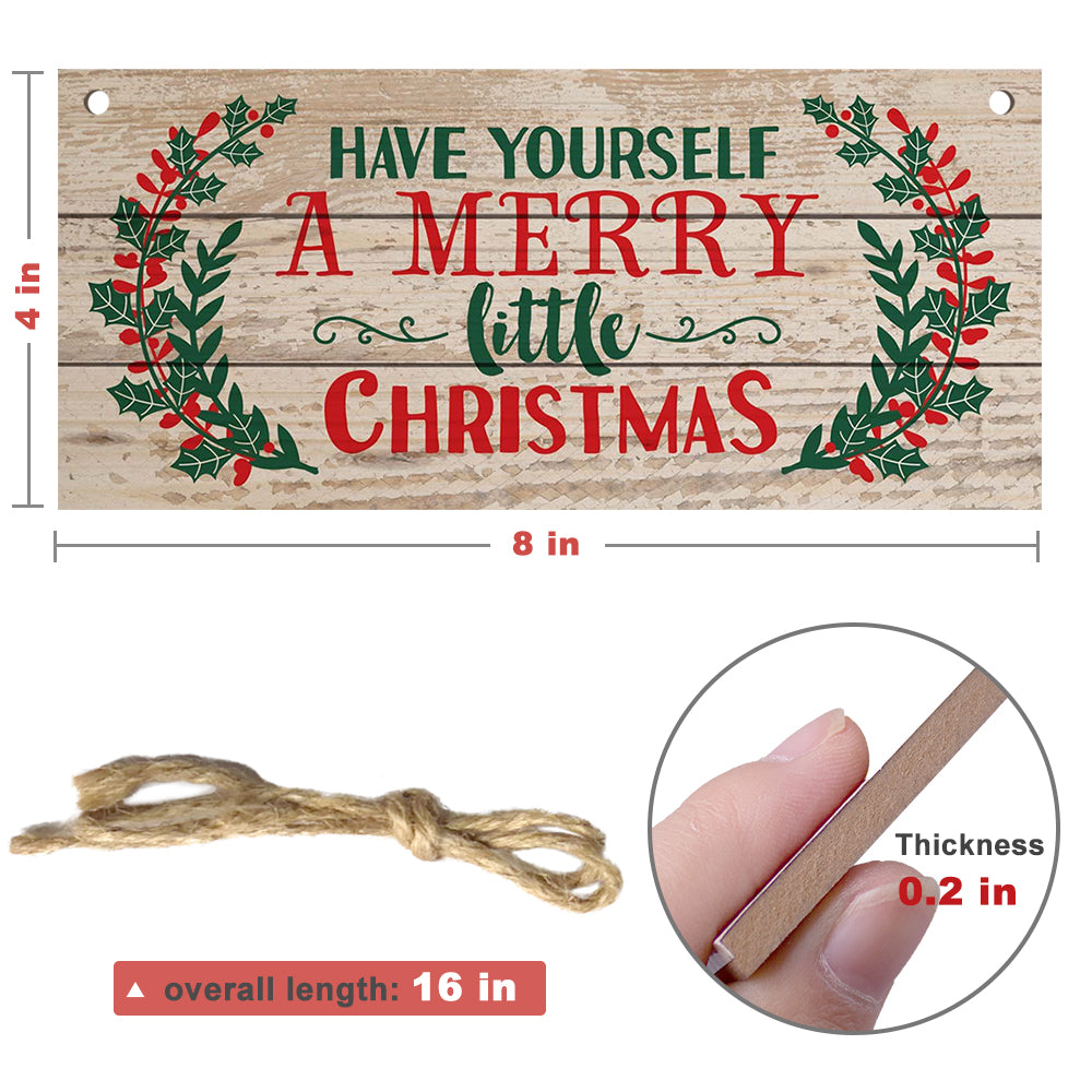 Holiday Cheer Wooden Hangings