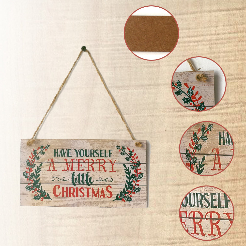 Holiday Cheer Wooden Hangings
