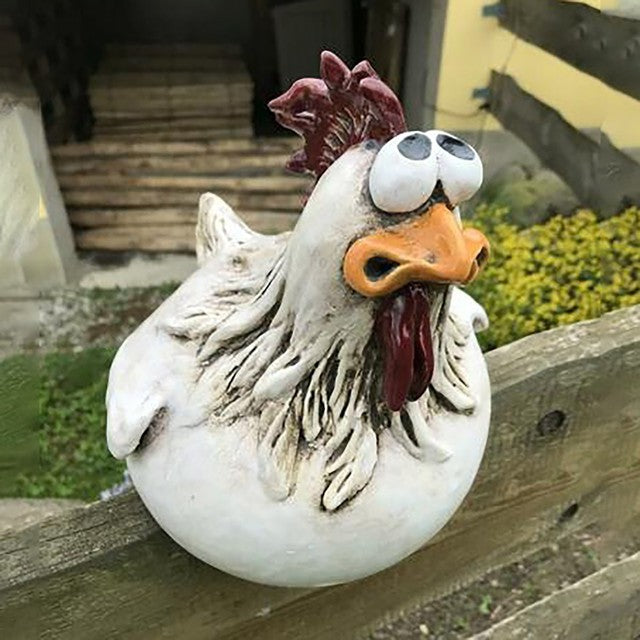 Whimsical Chicken Garden Statues