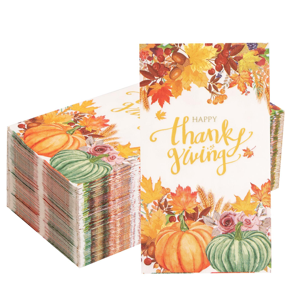 Harvest Pumpkin 150-Count Guest Napkins