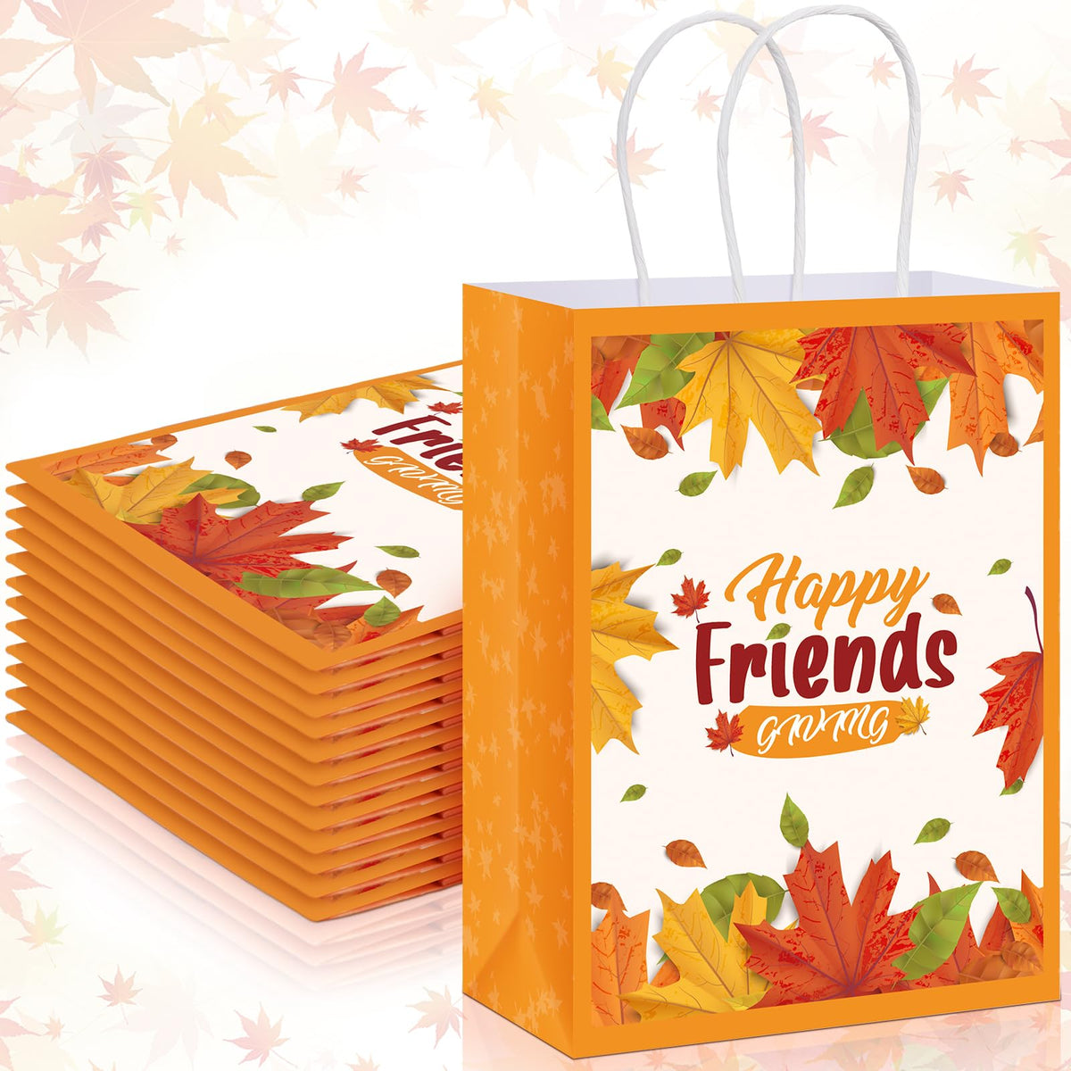 Tinlade 18-Count Autumn Goodie Bags with Handles