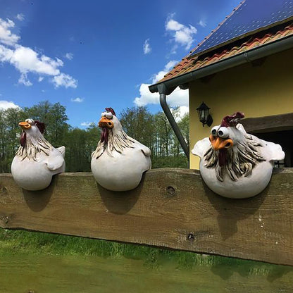 Whimsical Chicken Garden Statues