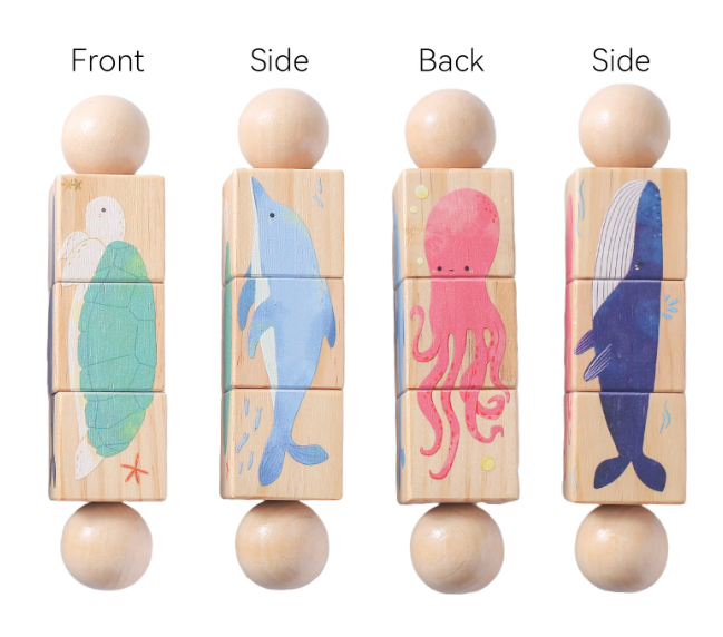 Toddler's Musical Wooden Animal Toy