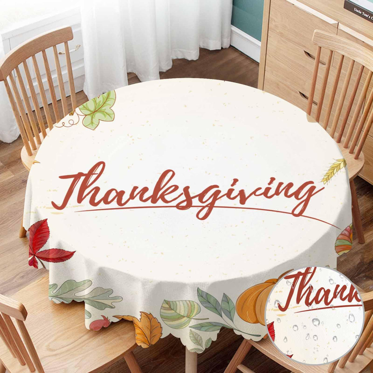Autumn Harvest Round Tablecloth – 60 in.