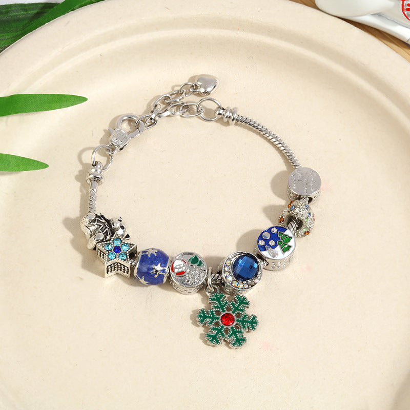 Holiday Snowflake & Bells Kids' Bracelet