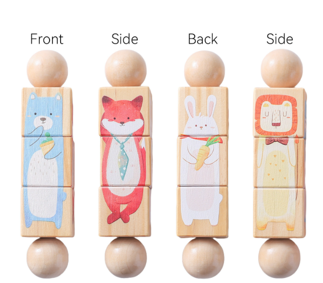 Toddler's Musical Wooden Animal Toy