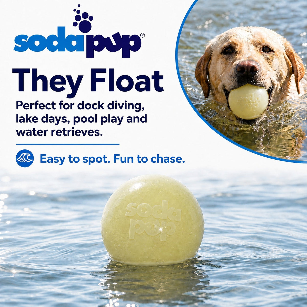 Glow-in-the-Dark Glitter Dog Balls, 2-Pack