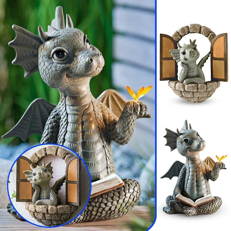 Charming Dragon Dinosaur Garden Figurine