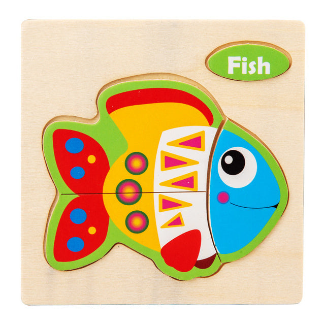 Eco-Friendly Wooden Animal & Vehicle Puzzle