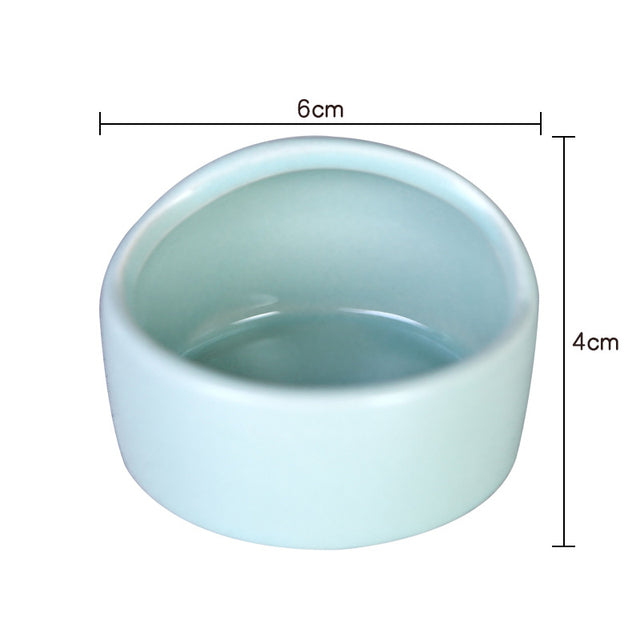 Ceramic Windproof Snack Bowl for Small Pets