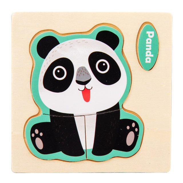 Eco-Friendly Wooden Animal & Vehicle Puzzle