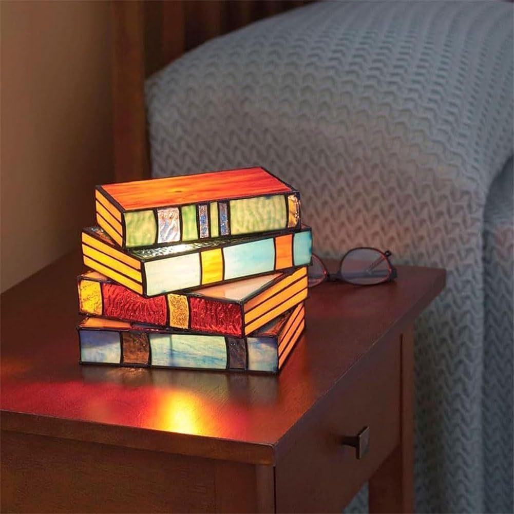 Colorful Book Stack Lamp