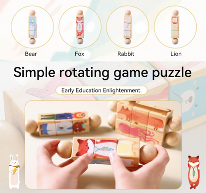 Toddler's Musical Wooden Animal Toy
