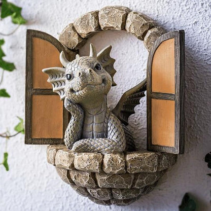 Charming Dragon Dinosaur Garden Figurine