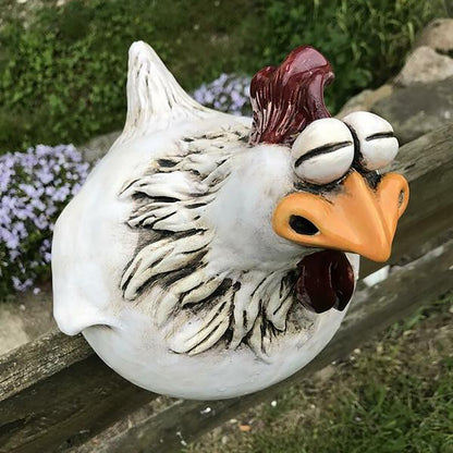 Whimsical Chicken Garden Statues