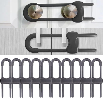 WENPENG Adjustable Baby Safety Locks 10Pack - Grey