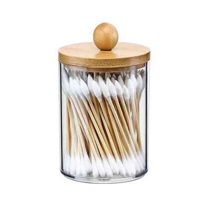 Bamboo Lid Vanity Jars Set