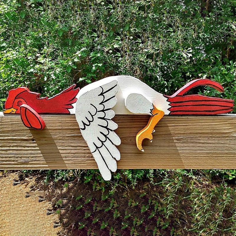 Funny Resting Rooster Garden Ornament for Home Decor