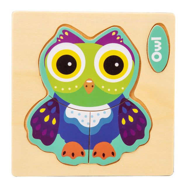 Eco-Friendly Wooden Animal & Vehicle Puzzle
