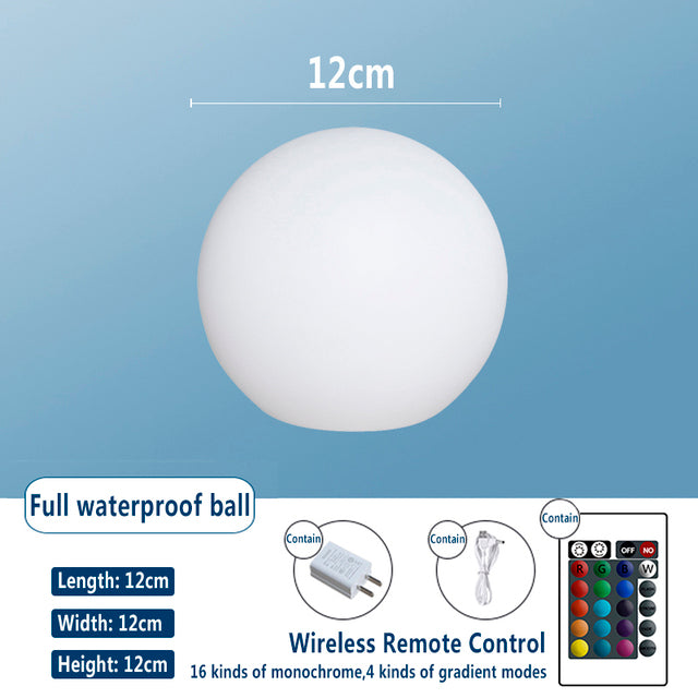 Luminous LED Garden Spheres for Outdoor