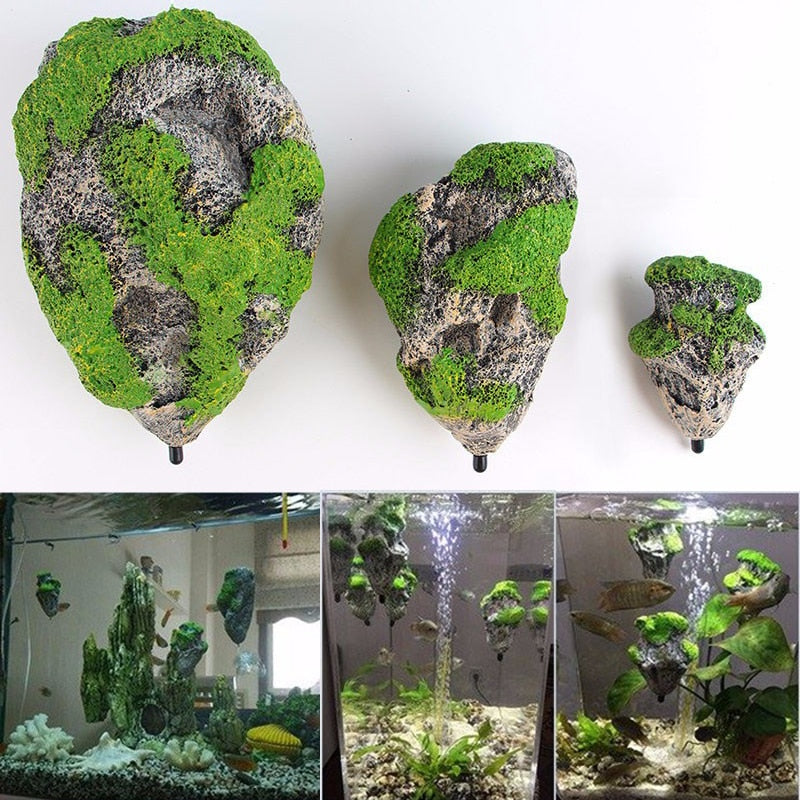 Ethereal Floating Stone Aquarium Accent (Avatar Style)
