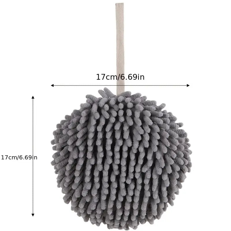 Chic Chenille Hand Towel with Hook