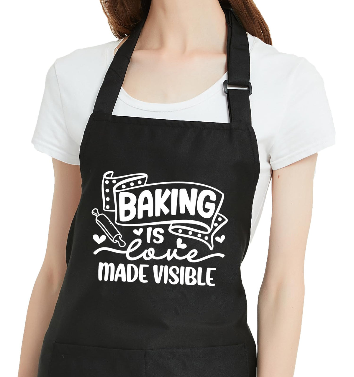 Chic Baking Apron with Pockets for Women - Gift for Bakers